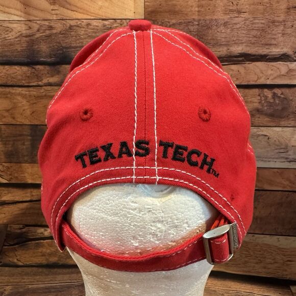 Texas Tech Red Raiders Baseball Hat Cap Adjustable Red White Stitch Under Armour - Picture 3 of 7